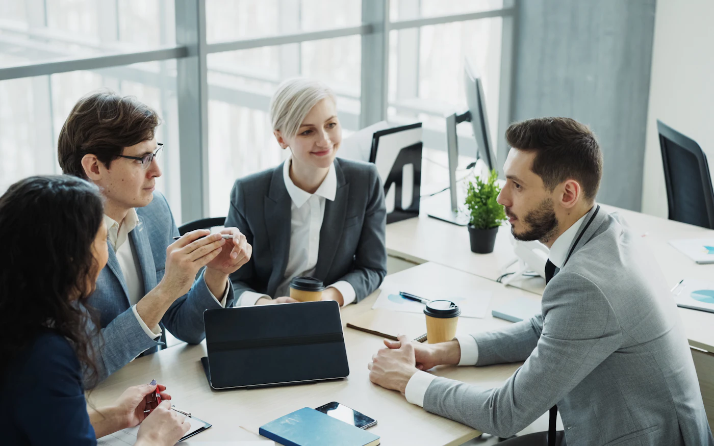 Leadership team in a strategy meeting